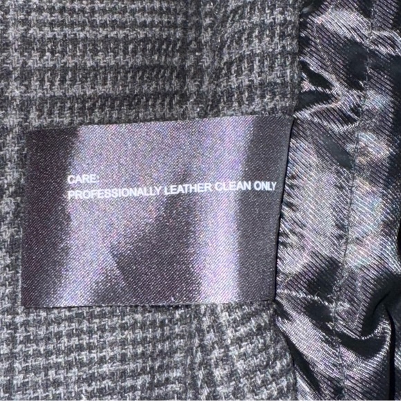 Perry Ellis Portfolio Lambskin Black Leather Jacket Size L Full Zipper Front - Picture 4 of 10